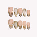 A Little Wild - Ersa Nails Nude Gold PressOnNails