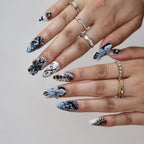 Afterdark - Ersa Nails Black White PressOnNails
