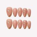 Aurora’s Touch - Ersa Nails Nude Gold PressOnNails