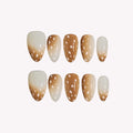 Bambi - Ersa Nails Nude Brown Short Almond PressOnNails