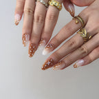 Bambi - Ersa Nails Nude Brown Short Almond PressOnNails