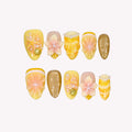 Beachy Babe - Ersa Nails Yellow Orang PressOnNails