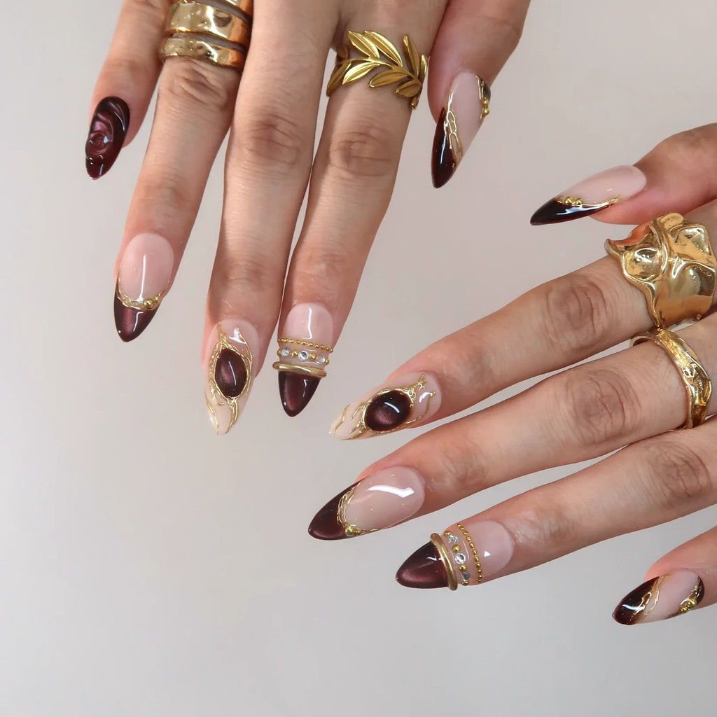 Belle Nuit - Ersa Nails Nude Red PressOnNails