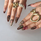 Bewitched - Ersa Nails Nude Gold PressOnNails