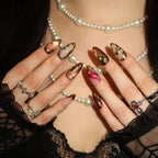 Bewitched - Ersa Nails Nude Gold PressOnNails