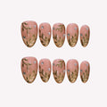 Blissful Radiance - Ersa Nails Nude Gold PressOnNails