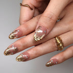 Blissful Radiance - Ersa Nails Nude Gold PressOnNails