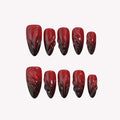 Blood Moon - Ersa Nails Red Black PressOnNails