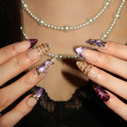 Born To Shine - Ersa Nails Nude Purple PressOnNails