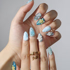 Bubbly Splash - Ersa Nails Blue PressOnNails