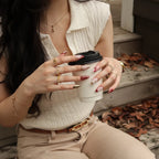 Cherry Wine - Ersa Nails Nude White PressOnNails