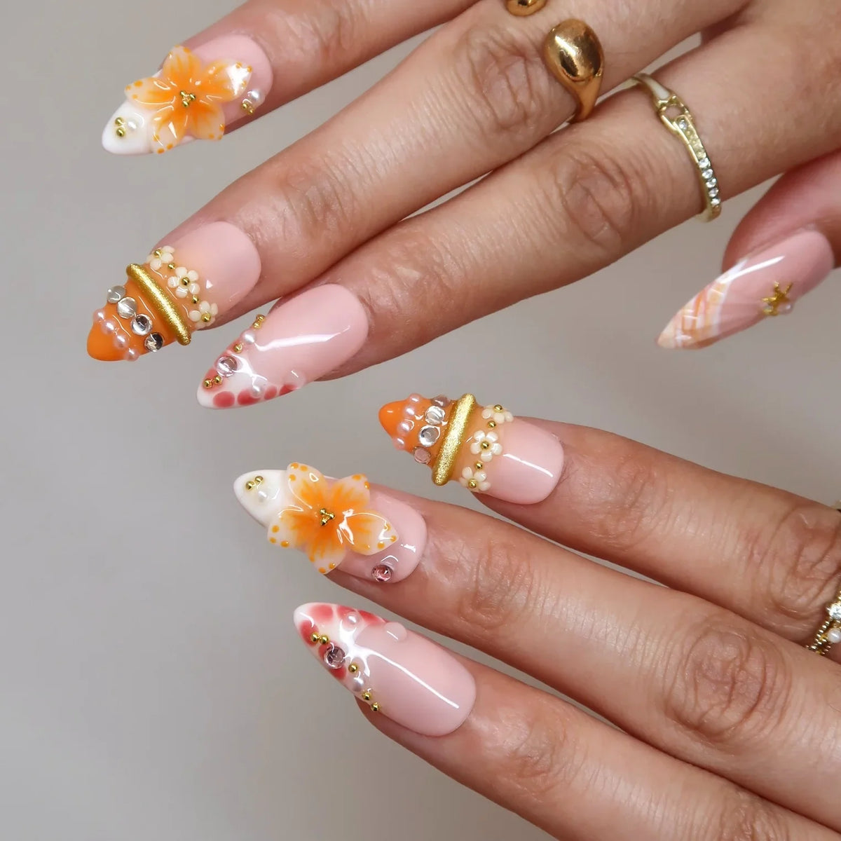 Citrus Crush - Ersa Nails Nude Orange PressOnNails