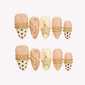 Classy Chaos - Ersa Nails Nude White Gold PressOnNails