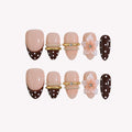 Dainty - Ersa Nails Nude Brown Short Almond PressOnNails