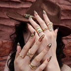 Dynamite - Ersa Nails Brown Black PressOnNails
