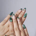 Mermaid's Melody - Ersa Nails Nude Jade Gold PressOnNails