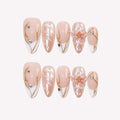 Enchanted Florals - Ersa Nails Nude White PressOnNails