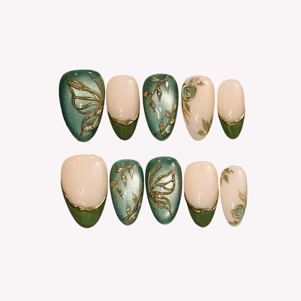 Evergreen - Ersa Nails Nude Jade PressOnNails