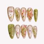 Fairy Garden - Ersa Nails Pink Jade PressOnNails