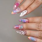 Fairy Song - Ersa Nails Nude Pink Yellow PressOnNails
