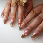 Fleur d’Or - Ersa Nails Nude Gold PressOnNails