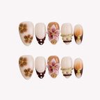 Glam Queen - Ersa Nails Nude Brown PressOnNails
