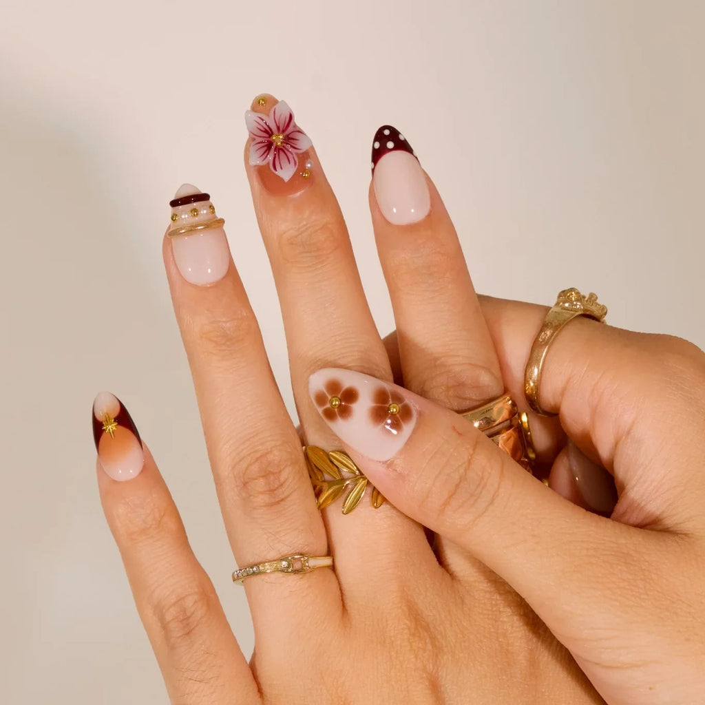 Glam Queen - Ersa Nails Nude Brown PressOnNails