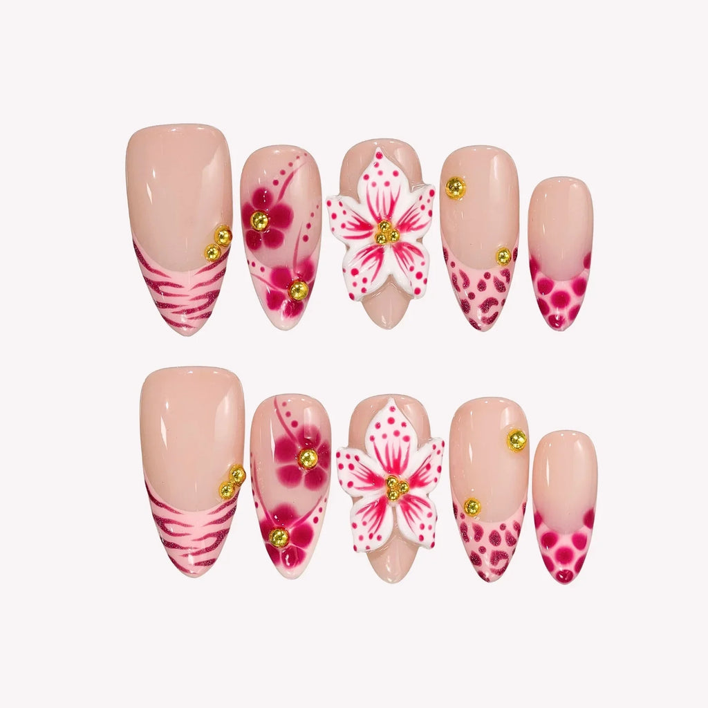 Going Wild - Ersa Nails Pink Nude PressOnNails