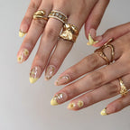 Golden Daisy - Ersa Nails Nude Yellow PressOnNails