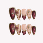 Grand Soir - Ersa Nails Nude Gold PressOnNails