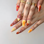 Heatwave - Ersa Nails Yellow Red PressOnNails