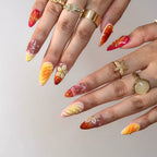 Heatwave - Ersa Nails Yellow Red PressOnNails
