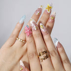 Honolulu - Ersa Nails Nude Blue White PressOnNails