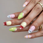 Hoppy Spring - Ersa Nails Blue Pink Yellow Jade PressOnNails