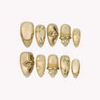 Lazy Sunlight - Ersa Nails Gold PressOnNails