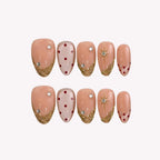 Little Crush - Ersa Nails Nude Gold PressOnNails