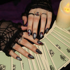 Lost In Darkness - Ersa Nails Black Red PressOnNails