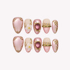 Love Letter - Ersa Nails Pink Gold PressOnNails