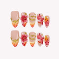 Maldives Sunset - Ersa Nails Pink Orange PressOnNails