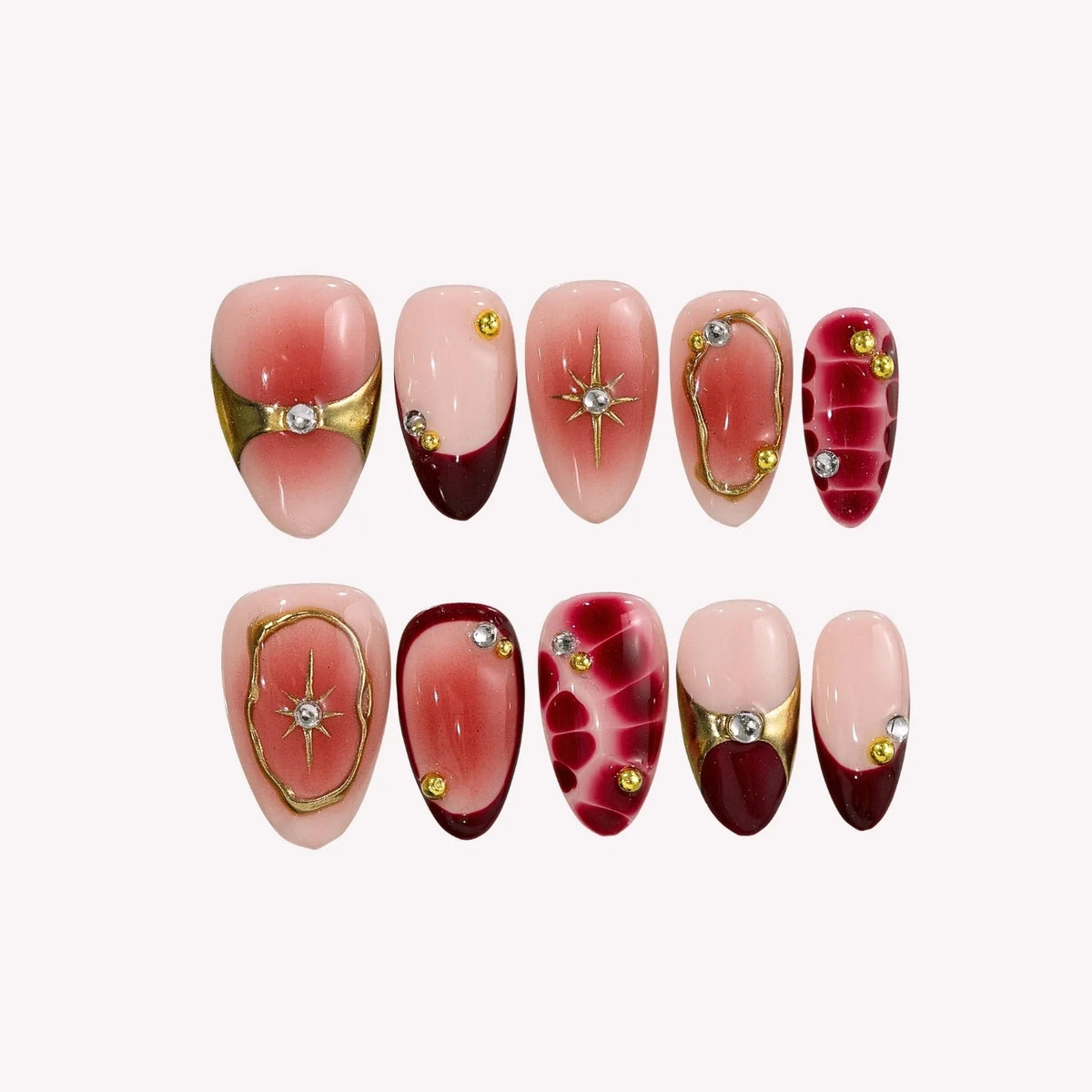 Mellow - Ersa Nails Nude Red PressOnNails