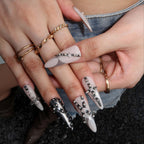 Metal Mesh - Ersa Nails Nude Silver PressOnNails