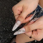 Metal Mesh - Ersa Nails Nude Silver PressOnNails