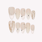 Milky Crystal - Ersa Nails Nude White PressOnNails