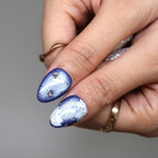 Moonlit Night- Ersa Nails Nude Blue PressOnNails
