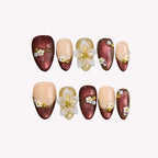 Mulled Wine - Ersa Nails Nude Red PressOnNails