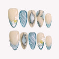 Ocean Breeze - Ersa Nails Nude Blue PressOnNails