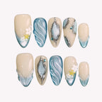 Ocean Breeze - Ersa Nails Nude Blue PressOnNails