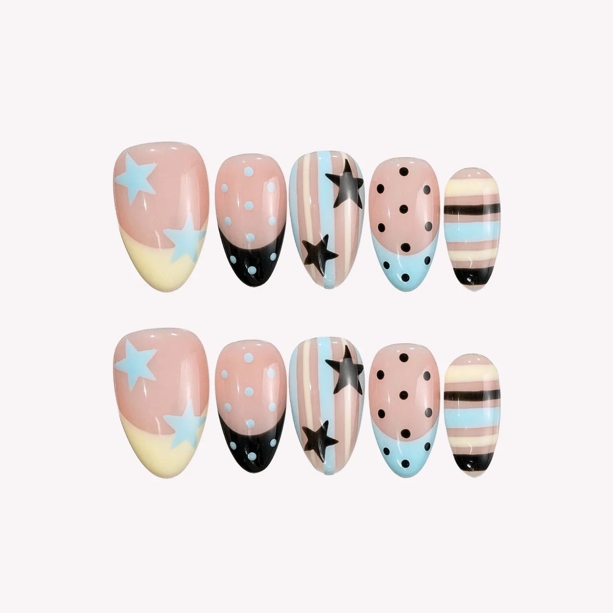 Peppy - Ersa Nails Nude Blue PressOnNails