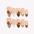 Pumpkin Spice Latte - Ersa Nails Nude Brown PressOnNails