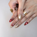Ruby Hour - Ersa Nails Red Gold PressOnNails